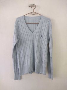 Baby Blue V Neck Jumper