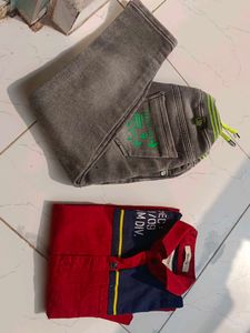 Gray Jeans And Shirt For Boy