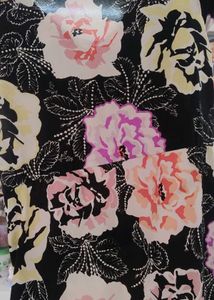Floral Print Short Kurti with Crochet Detail