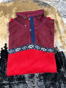 Stylish Red Pullover Sweater