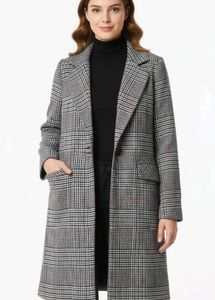 Plaid Trench Coat