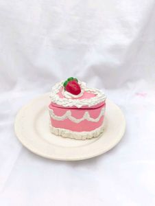 Handmade Heart shape Cake Clay Trinket