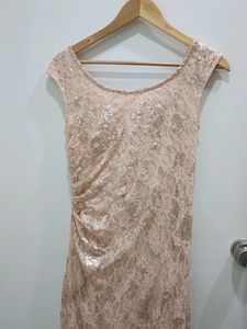 Elegant Aesthetic Pinterest Peach Shimmery Dress