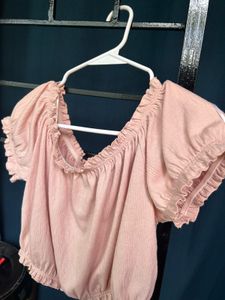 Cute Pastel Pink Crop Top