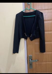 Black Cropped Blazer