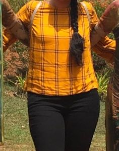 Mustard Top With Pocket