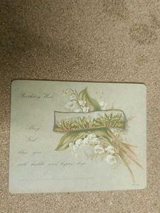 Vintage Lily of the Valley Birthday Postcard