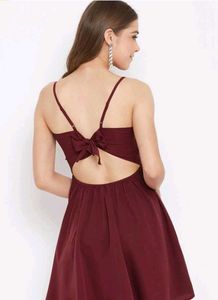 Maroon Skater Dress