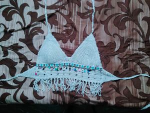 Handmade Crochet Halterneck Backless
