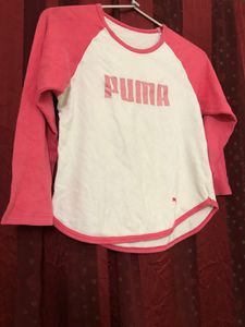 Puma White Long Sleeve T Shirt
