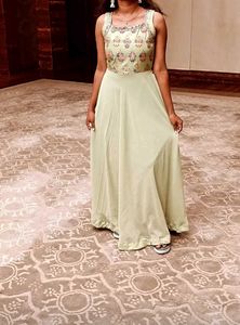 Elegant Pista Green Dress