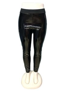 Faux Shiny Black Leggings Free Size 28 to 34