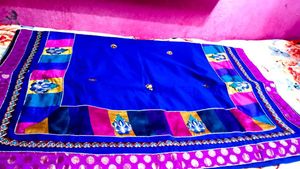 Elegant Blue  Silk  Saree