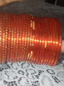 Orange Sparkly Bangles