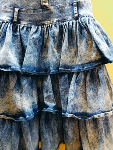 Denim Ruffle Dress
