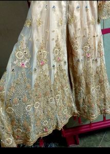 Long Front Cut Gown With Skirt,Dupatta