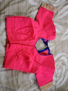 Pink Readymade Saree Blouse