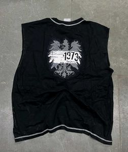 Black Sleeveless Graphic Tee