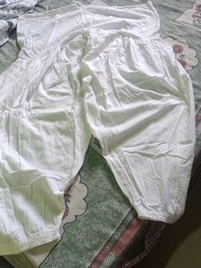 White Cotton Pajama Pants