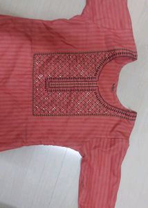 Coral Red Kurta