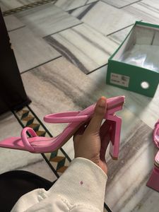 Pink Heeled Sandals