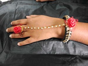 Traditional Pocha Style Bracelet With Ring 1 Pcs