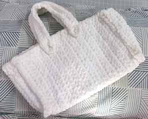 Stylish Handmade Crochet White Handbag