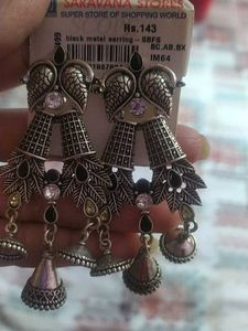Black Metal Earings