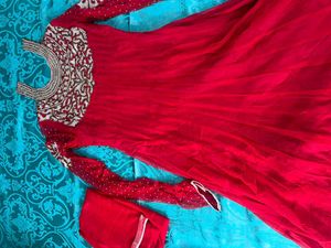 Elegant Red Anarkali Suit