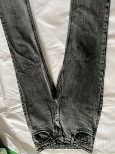 Black And Greyish Denim