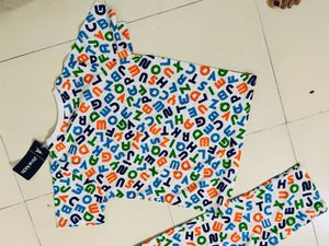 Alphabet Print Pajama Set