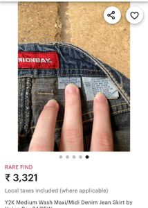 Denim Long Skirt