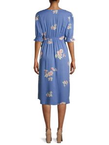 Floral Print Wrap Dress