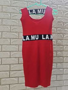 Red LA.MU Bodycon Dress