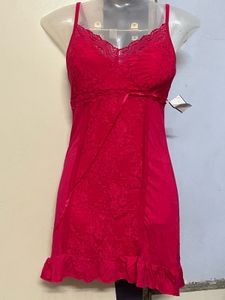 Pintrest Pink Padded Lace Nightslip
