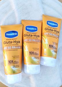 3 Pack ❤️ Vaseline Gluta-Hya Sunscreen 🌞