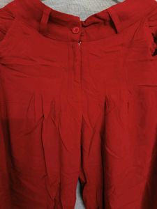 Red palazzo Trousers