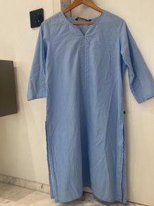Light Blue Cotton Kurti