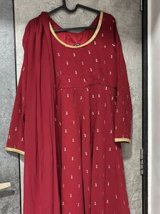Indya Maroon Anarkali 🪷