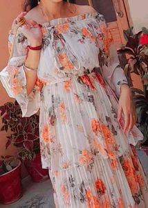 Floral Off-Shoulder Maxi Dress