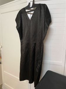 Striped V-neck Dress