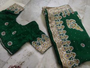 Heavy Work Saree With Blouse