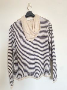 Striped Sweater With Hood