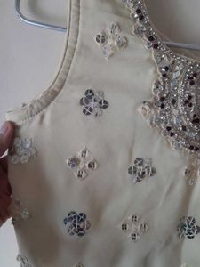 Light Yellow Kurta And Plazzo Set