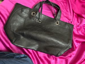 Chanel Inspired Black Tote Bag