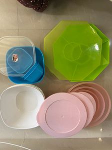 Set Of Containers And Glasses