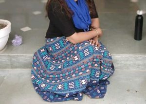 Wrap Around Cotton Printed Skirt
