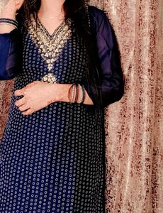 Elegant Navy Blue Kurta