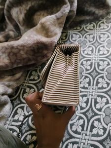 Striped Clutch