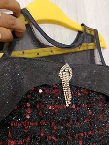 Beautiful Black. Partywear Frock For 1_2 Year Girl
